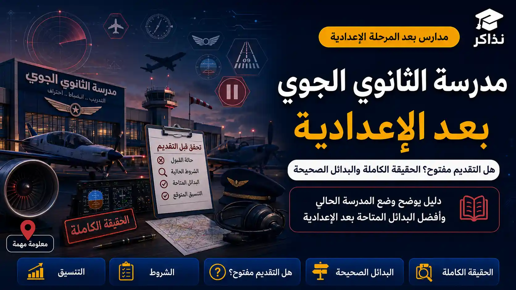 مدرسة الثانوي الجوي بعد الإعدادية 2027.. هل التقديم مفتوح؟ الحقيقة الكاملة والبدائل الصحيحة