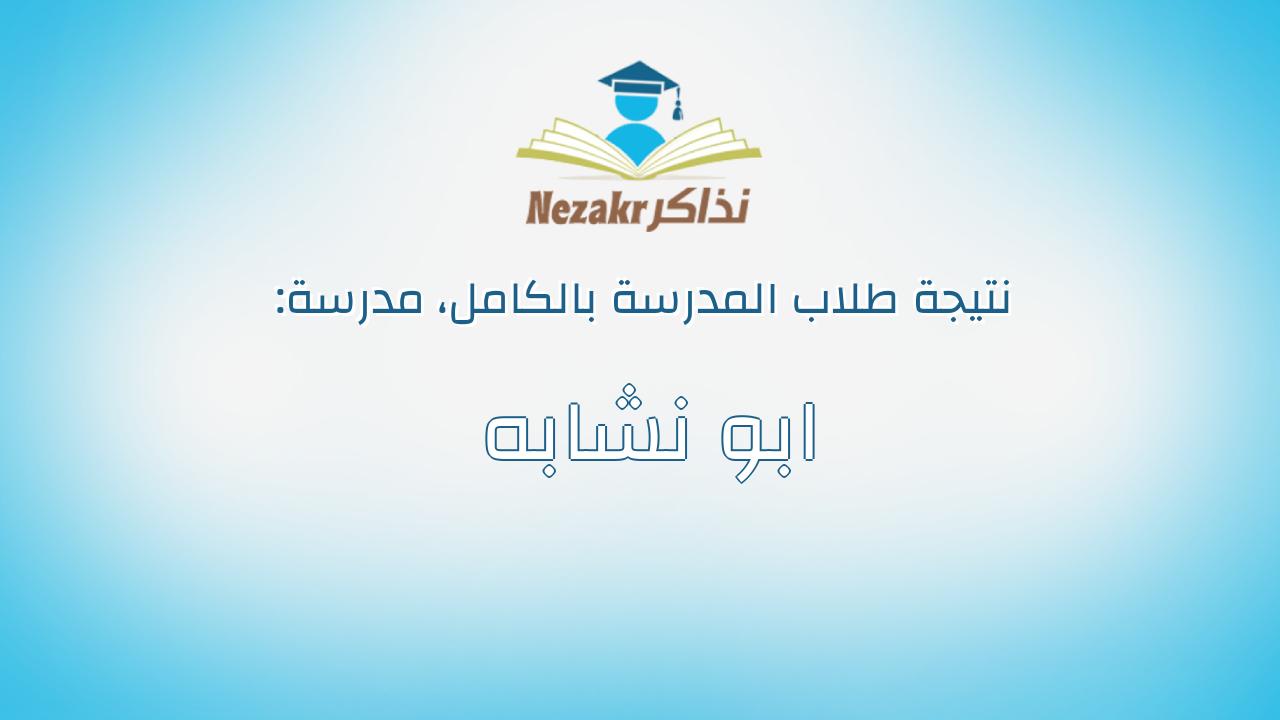نتيجة مدرسة ابو نشابه بالكامل