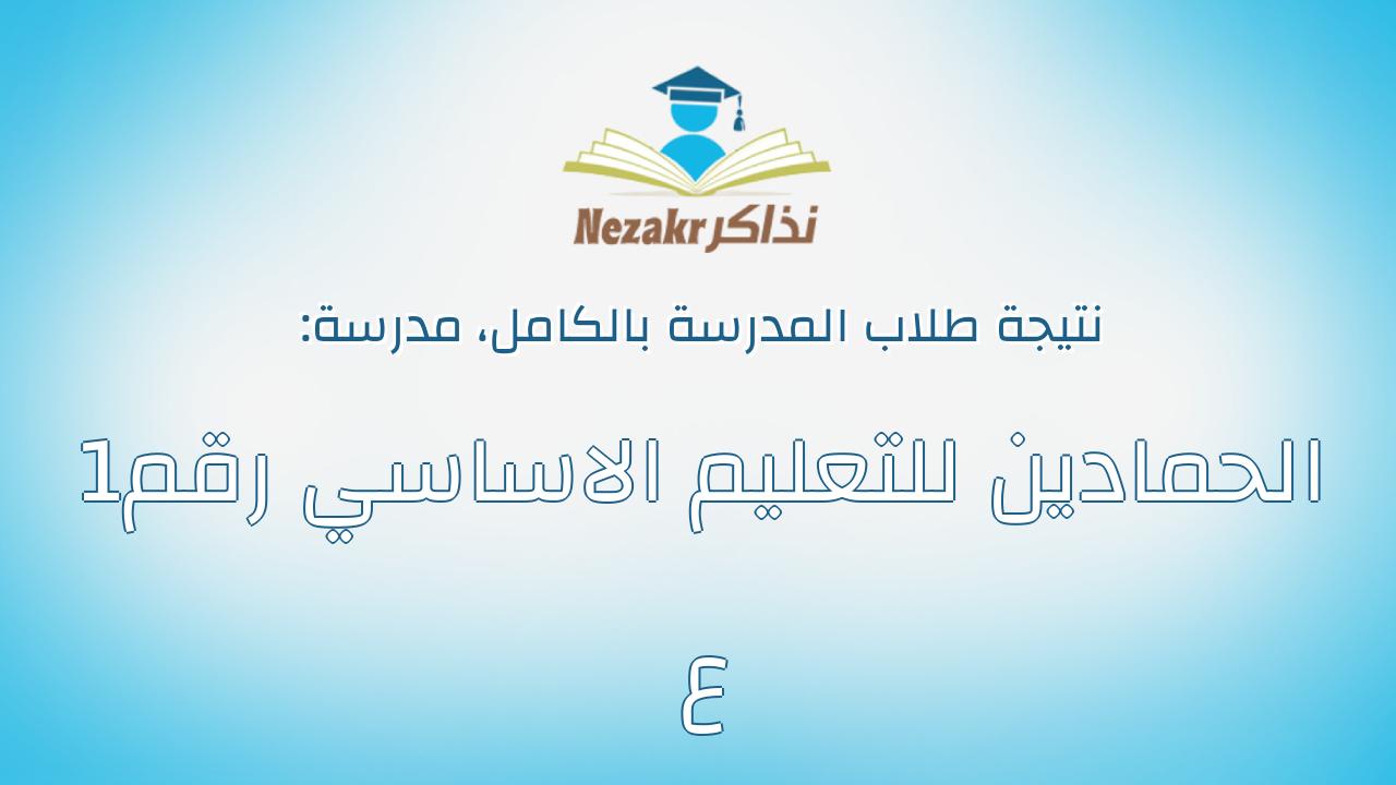 نتيجة مدرسة الحمادين للتعليم الاساسي رقم1 ع بالكامل