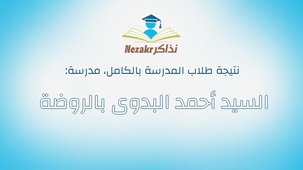نتيجة مدرسة السيد أحمد البدوى بالروضة بالكامل