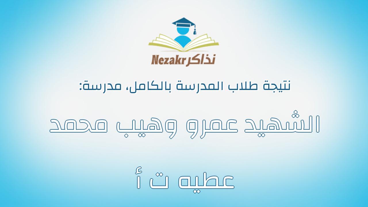 نتيجة مدرسة الشهيد عمرو وهيب محمد عطيه ت أ بالكامل