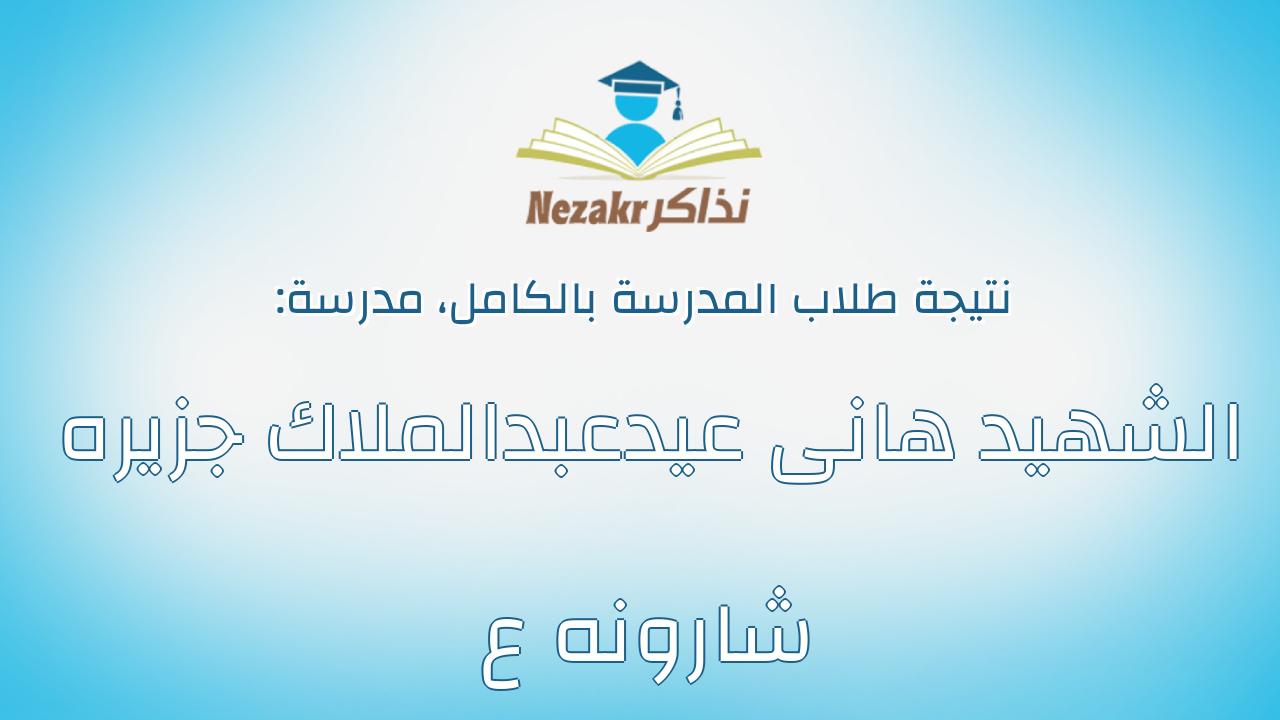 نتيجة مدرسة الشهيد هانى عيدعبدالملاك جزيره شارونه ع بالكامل