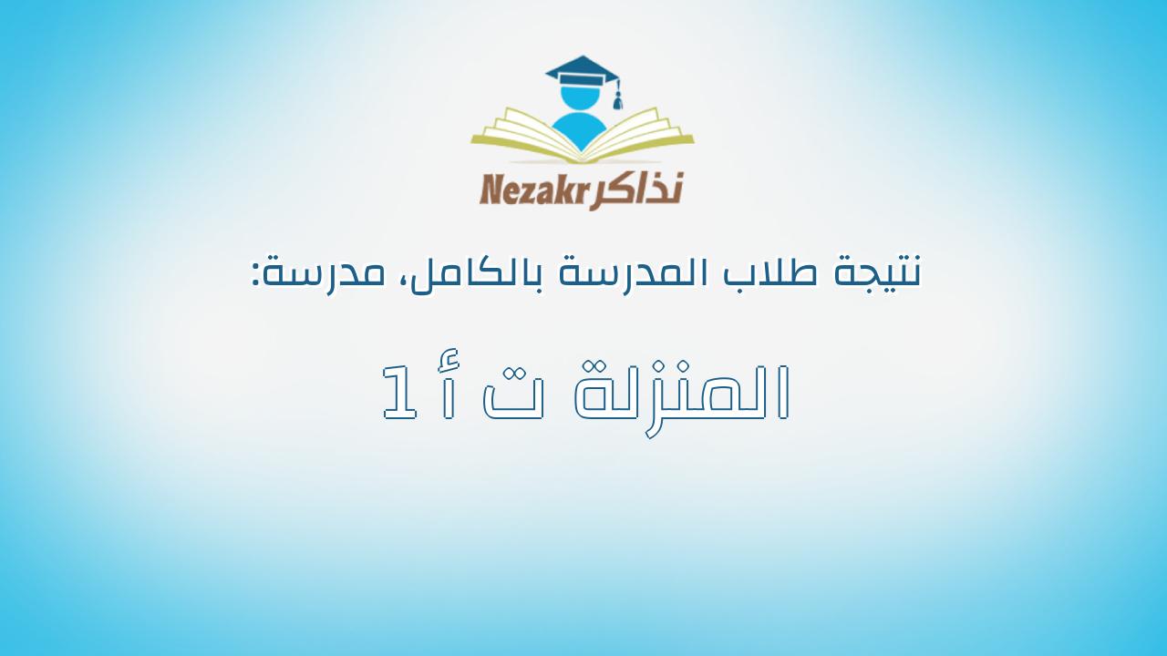 نتيجة مدرسة المنزلة ت أ 1 بالكامل