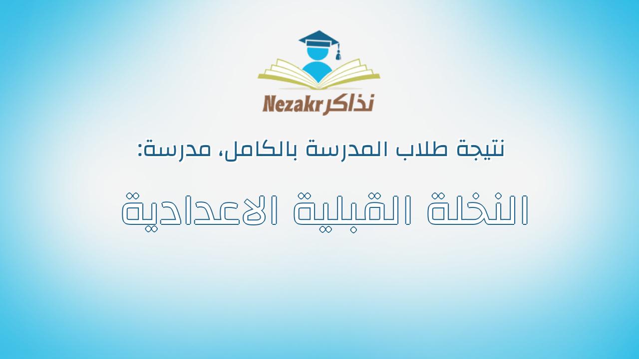 نتيجة مدرسة النخلة القبلية الاعدادية بالكامل