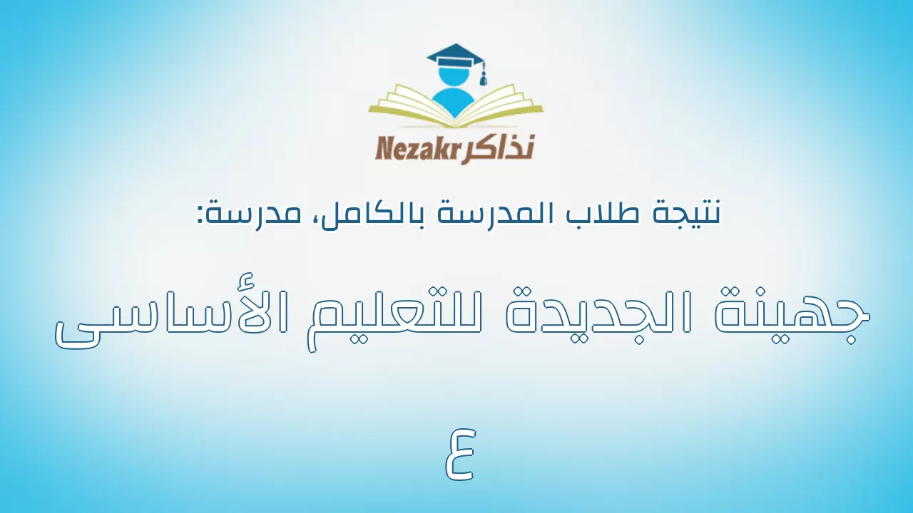 نتيجة مدرسة جهينة الجديدة للتعليم الأساسى ع بالكامل