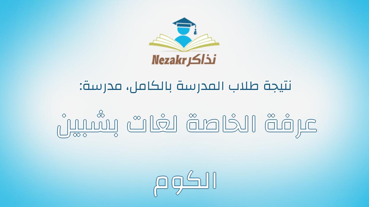 نتيجة مدرسة عرفة الخاصة لغات بشبين الكوم بالكامل