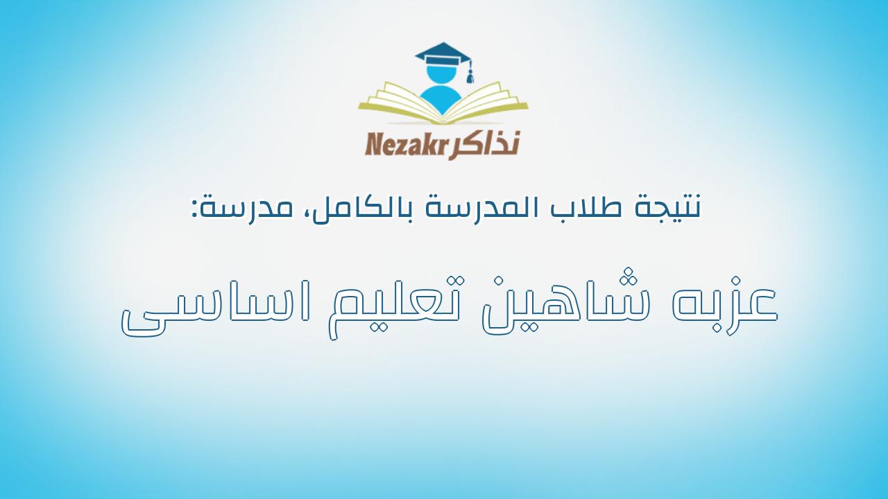 نتيجة مدرسة عزبه شاهين تعليم اساسى بالكامل