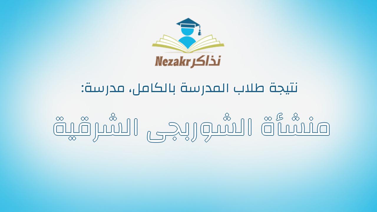 نتيجة مدرسة منشأة الشوربجى الشرقية بالكامل