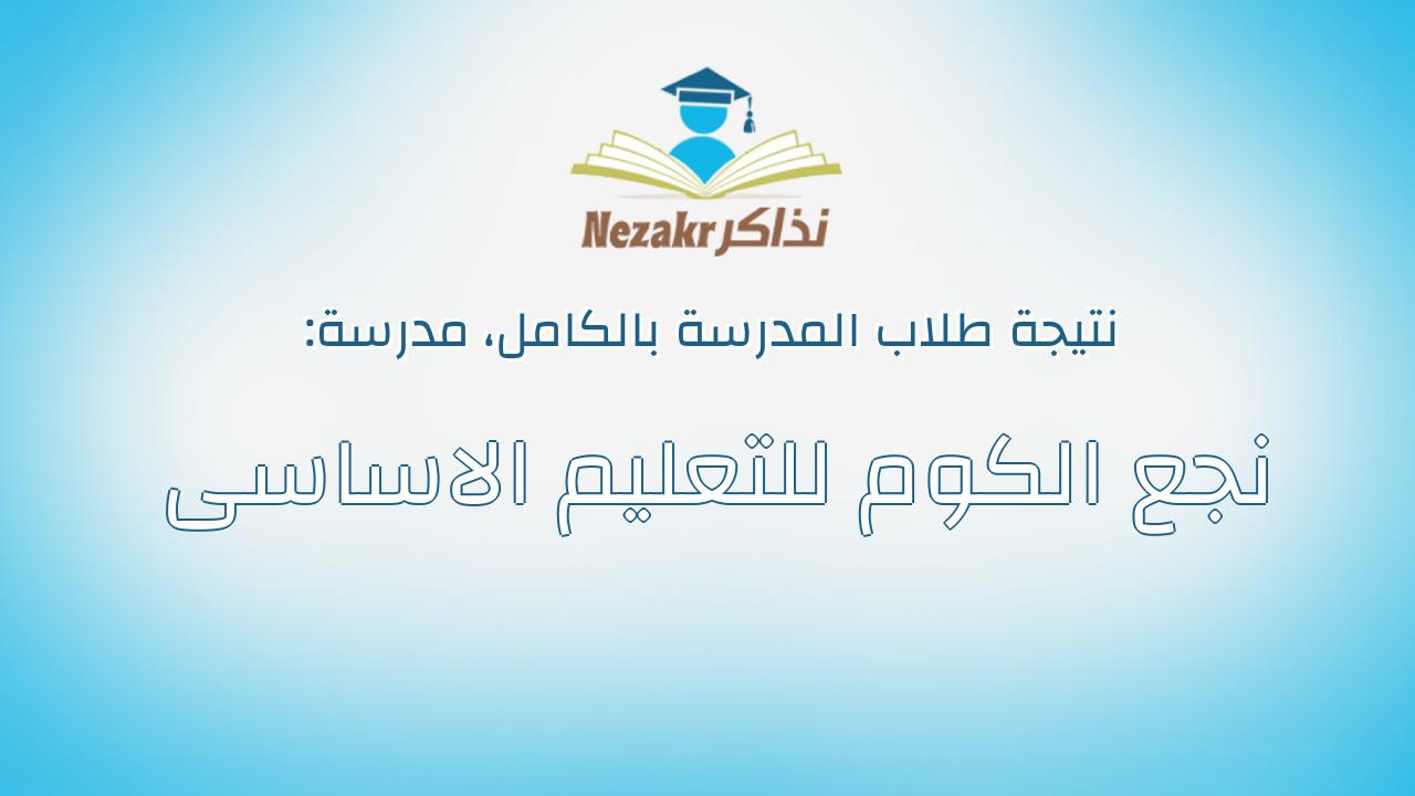 نتيجة مدرسة نجع الكوم للتعليم الاساسى بالكامل