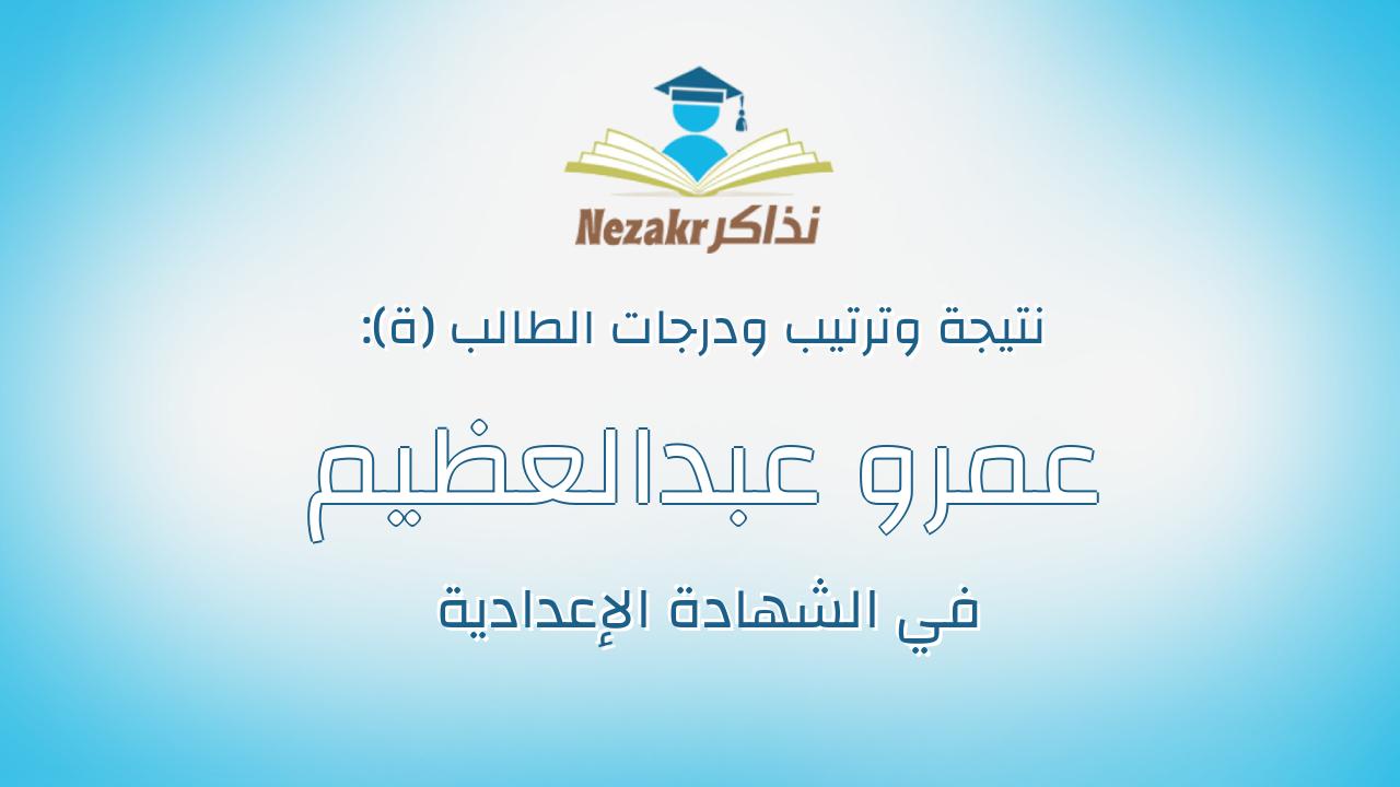عمرو عبدالعظيم على عبدالعظيم الربع