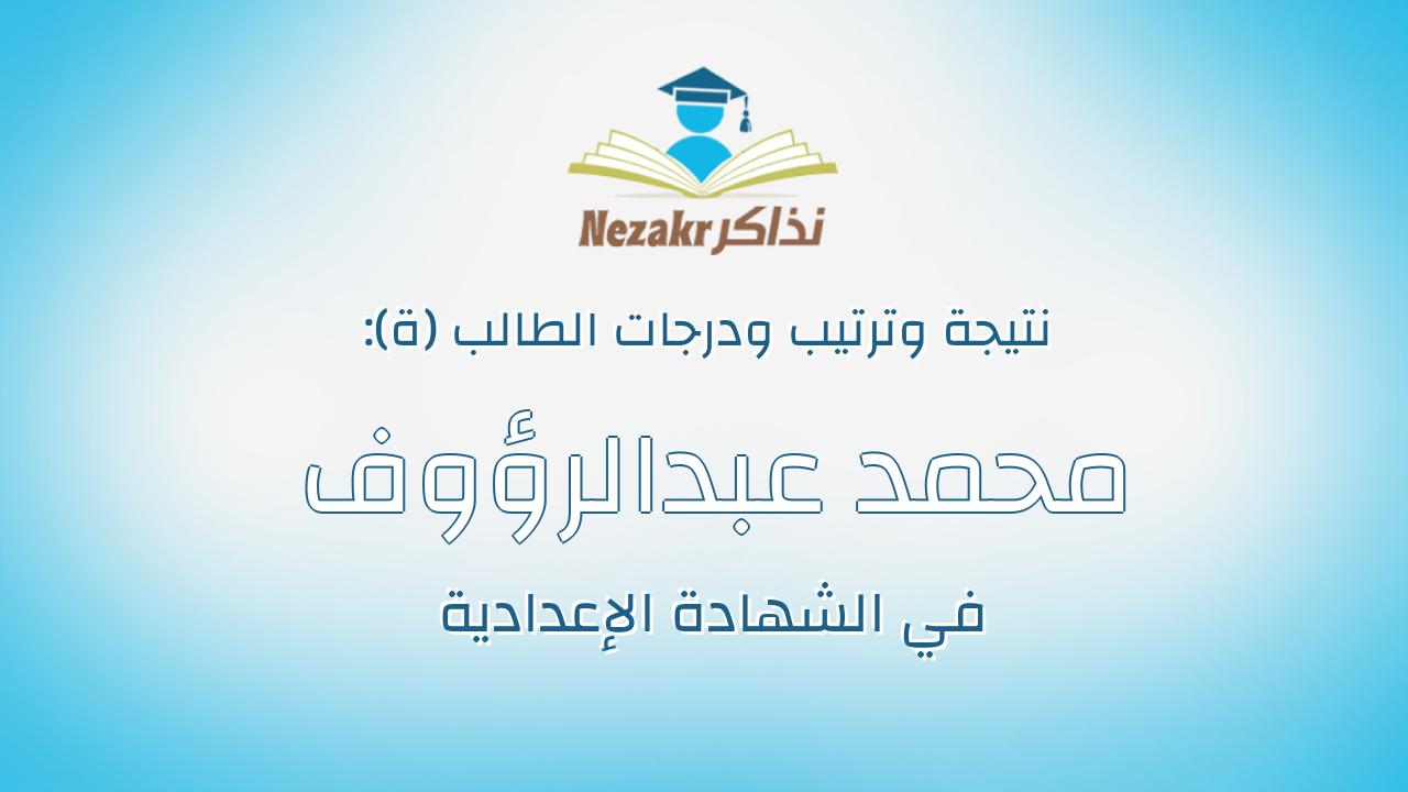 محمد عبدالرؤوف عبدالحليم محمد