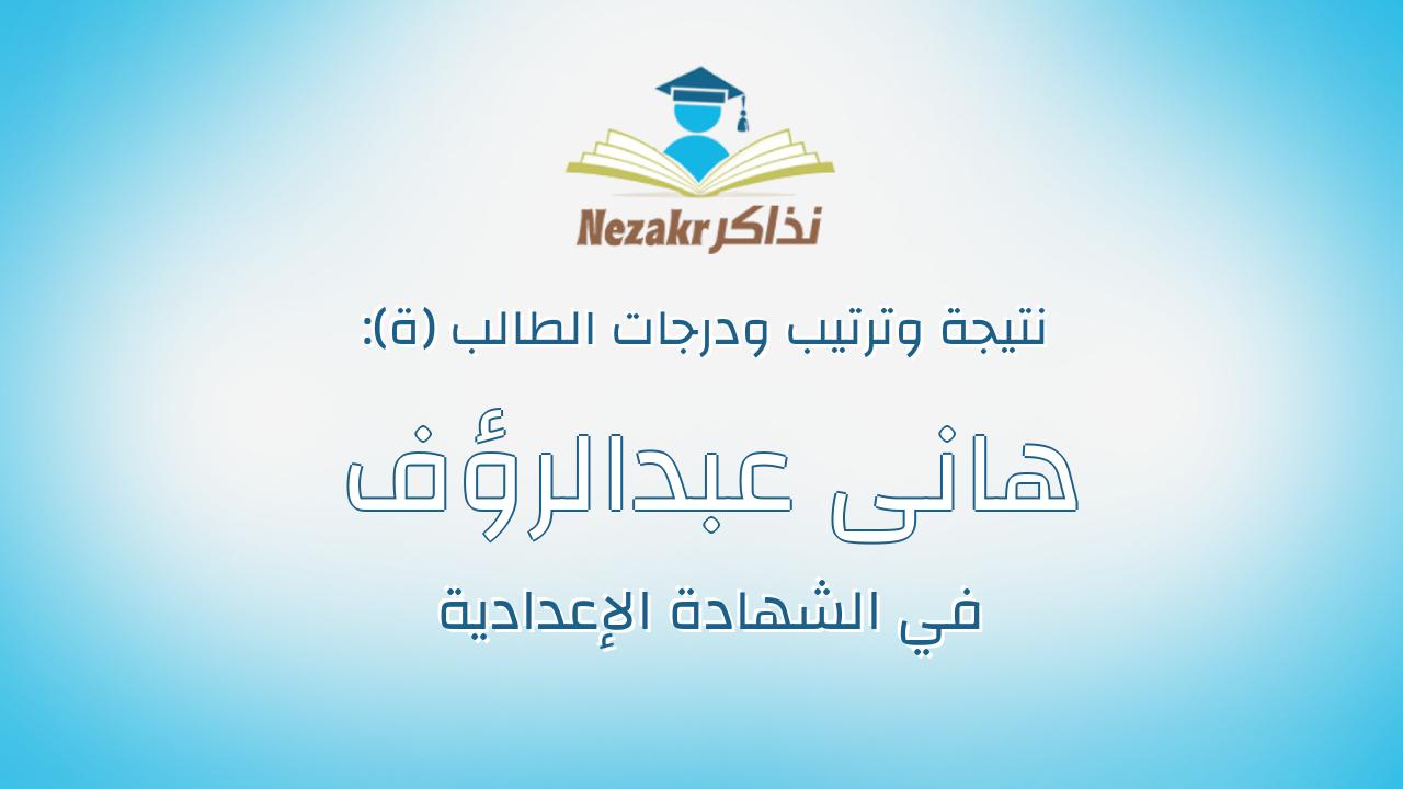 هانى عبدالرؤف السيد عبدالرؤف سليم