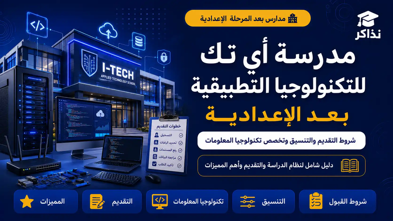 مدرسة أي تك للتكنولوجيا التطبيقية 2027.. شروط التقديم والتنسيق وتخصص تكنولوجيا المعلومات بعد الإعدادية